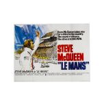 Le Mans (1971) UK Quad poster, for the motor-racing film starring Steve McQueen, poster artwork by