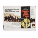 Eight UK Quad posters mostly 1970s-1980s, including Beneath The Planet Of The Apes, The