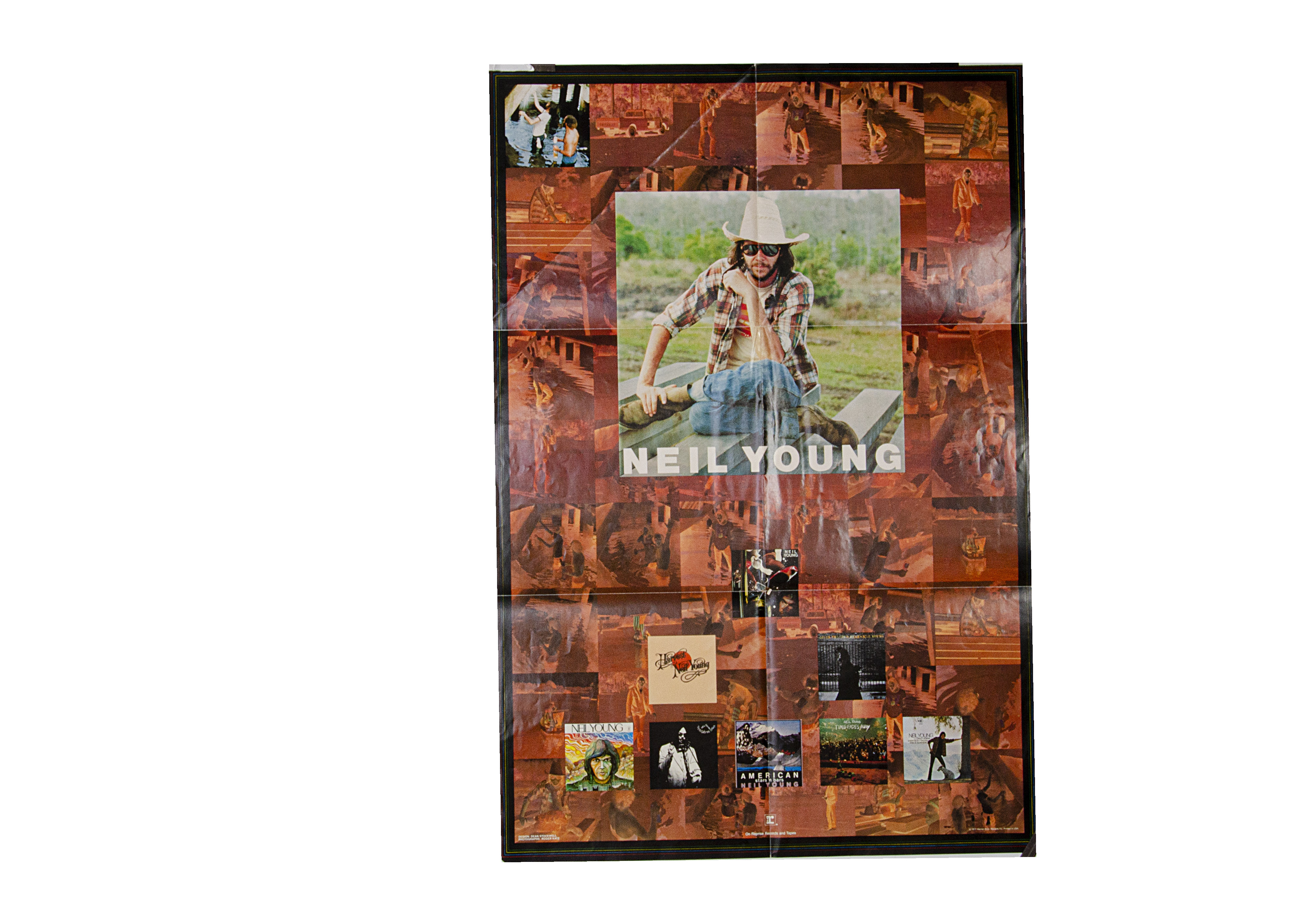 Neil Young Posters, twelve posters including Live Aid facsimile, Mirrorball, Year of the Horse,