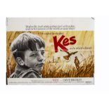 Kes (1969) UK Quad poster, this being the coloured variant Quad design. Poster with several tack