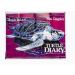 Turtle Diary (1985) Warhol UK Quad poster, featuring Andy Warhol art, this nature drama starring