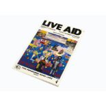 Live Aid Programme, Official programme from the event - light crease on right top edge and light