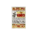 The Kinks Concert Poster, The Kinks - Bridlington "All Night Ball" concert poster, 5th January