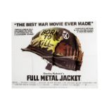 Full Metal Jacket (1987) UK Quad poster, for the Stanley Kubrick Vietnam war film with poster art by