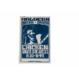 Chicken Shack Concert Poster, A poster for the gig at Malvern Winter Gardens August 23rd 1969 - tiny