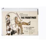 The Front Page (1974) UK Quad poster, for the comedy starring Jack Lemmon and Walter Mathau with