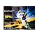 Back To The Future (1985) UK Quad poster, featuring Struzan art for the debut in the series of