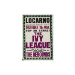 The Ivy League Concert Poster, concert poster for the Swindon Locarno 11th March 1965, light