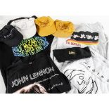 The Beatles and related T-shirts / Hoodies, fourteen T-shirts large or bigger sizes, various colours