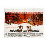 The Flight Of The Phoenix (1965) UK Quad poster, with poster art by Jack Thurston. Writing to