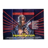 Terminator (1984) UK Quad poster, for the debut in the series of Arnold Schwarzenegger films with