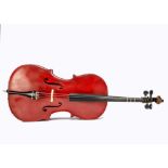 Cello, a full size cello refurbished and painted, Made in Hungary, with gig bag, no bow