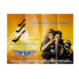 Ten UK Quad posters mostly 1970s-1980s, including Top Gun, Mad Max Beyond Thunderdome with Richard