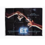 ET (1982) UK Quad poster, for Spielberg's blockbuster sci-fi hit with iconic poster art by John