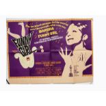 Funny Girl (1967) UK Quad poster, for the Barbara Streisand musical, this being the first release