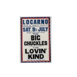 Big Chuckles Concert Poster, concert poster for the Swindon Locarno, 9th July 1966 - believed to