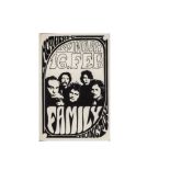 Family Concert Poster, Poster for a gig at Mothers, Erdington February 16th 1969 - measures 20" by