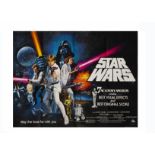 Star Wars (1977) UK Quad poster, this being the first release "Oscars" version with poster art by