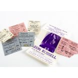 Concert Tickets, seven tickets from the early Seventies for gigs at the Guildhall Portsmouth
