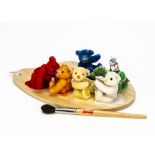 A Steiff limited edition Mini Colour Splash Teddy Bears, 857 of 2000, 2006 (no box and certificate)
