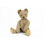 'Strutt' a Schuco yes/no teddy bear 1950s, with beige mohair, clear and black glass eyes with