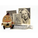 A Merrythought Emile Littler's Humpty Dumpty pantomime toy owned by Tiller Girl Irene Hayes, the