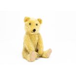 'Herr Jungen' a German teddy bear 1930s, possibly Jopi with golden mohair, clear and black glass