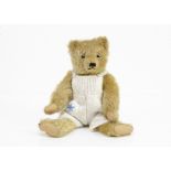 'Francoise' a Pintel teddy bear, with blonde mohair, clear and black glass eyes, pronounced