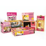 Pedigree Sindy boxed furniture, Hairdryer, Own Wardrobe, Settee, Armchair, Chest of Drawers and