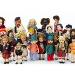 A large quantity of small hard plastic doll, British, Hong Kong and others, Pearly King and Queen,