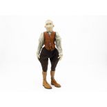 A rare Steiff male doll similar to the Sportsman circa 1912, with characterful seamed felt face with