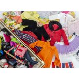 A quantity of fashion doll's clothes, including Sindy, Barbie and others with a small quantity of