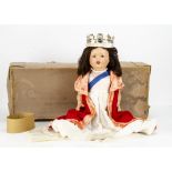 A Mark Payne Coronation doll 1953, The Famous Singing, Speaking & Walking Doll', composition with