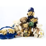 British collectors teddy bears, a House of Nisbet Captain Bully with sailor's cap and tag signed