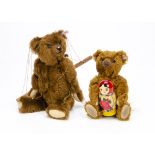 Two Steiff limited edition teddy bears, a Bertie Pantom bear puppet, 216 of 1911, 2007 and