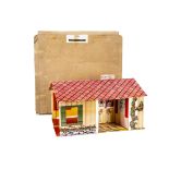 A Tower Press cardboard Instant Dolls House, No.2049, brightly coloured, unfolds to form a house