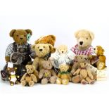 Various collectors teddy bears, a Hermann limited edition with knee and elbow joints --20in. (51cm.)