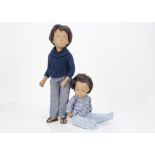 A Trendon Gregor doll, with dark hair in Denim with sandals (jumper possibly not original); and a