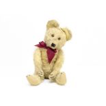 'Bruno' a Jopi teddy bear 1930s, with pale golden mohair, clear and black glass eyes with brown