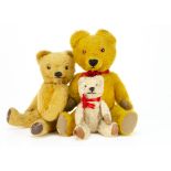 Three post-war Tara Toys teddy bears, a Talking Teddy with lever at back of head mechanism --