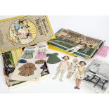 A Dennison's crepe and tissue Paper Doll Outfit No 33, with three articulated card dolls, a quantity