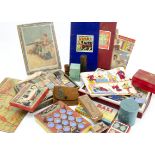 A quantity of games, including playing cards, boards for games, a Parker Peg'Ity; Orient Line to