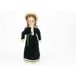 A Simon & Halbig for Kämmer & Reinhardt child doll, with lashed brown sleeping eyes, replacement