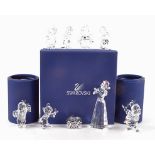 A complete set of Swarovski Crystal Walt Disney Snow White and the seven dwarves, together with