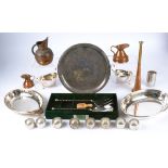 'The Dalvey Pocket Set' together with various pieces of plate and metalware, to include a silver