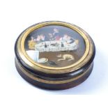 A Georgian fine and rare naughty snuff or powder box, with manual automaton revealing erotic