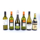 Six bottles of white wine, consisting of two bottles of 2009 South African Cape Grace, Chenin