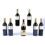 Seven bottles of European wine, consisting of six bottles of Spanish Castelan, Tinto, vino da mesa