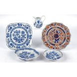 Four Hutschenreuther of Germany blue and white porcelain tablewares in the onion pattern, together