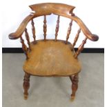 19th Century smokers bow with elm seat, with some loose joints